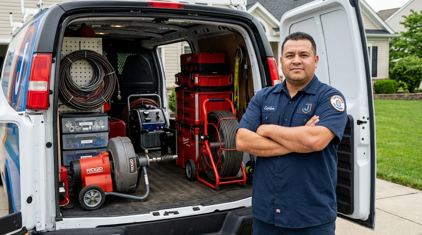 Professional drain cleaning equipment and Johns Plumbing LLC plumber in Anacortes