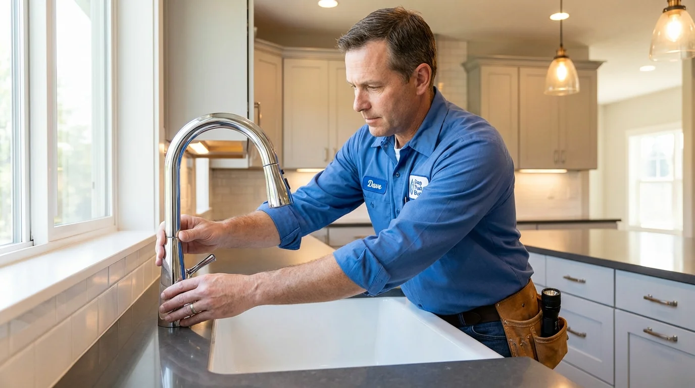 Kitchen faucet installation by Johns Plumbing LLC in Anacortes