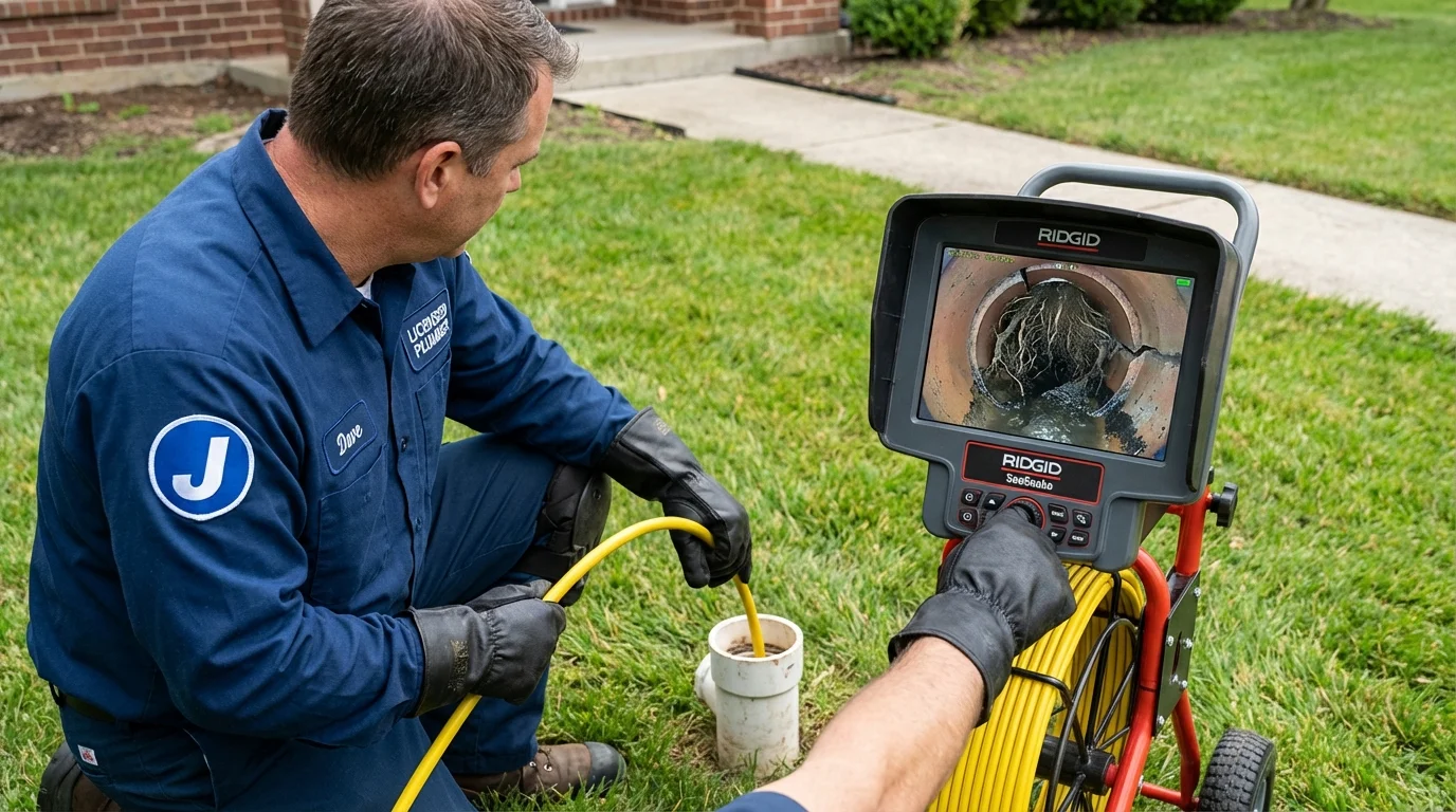 Sewer camera inspection being performed by Johns Plumbing LLC in Anacortes